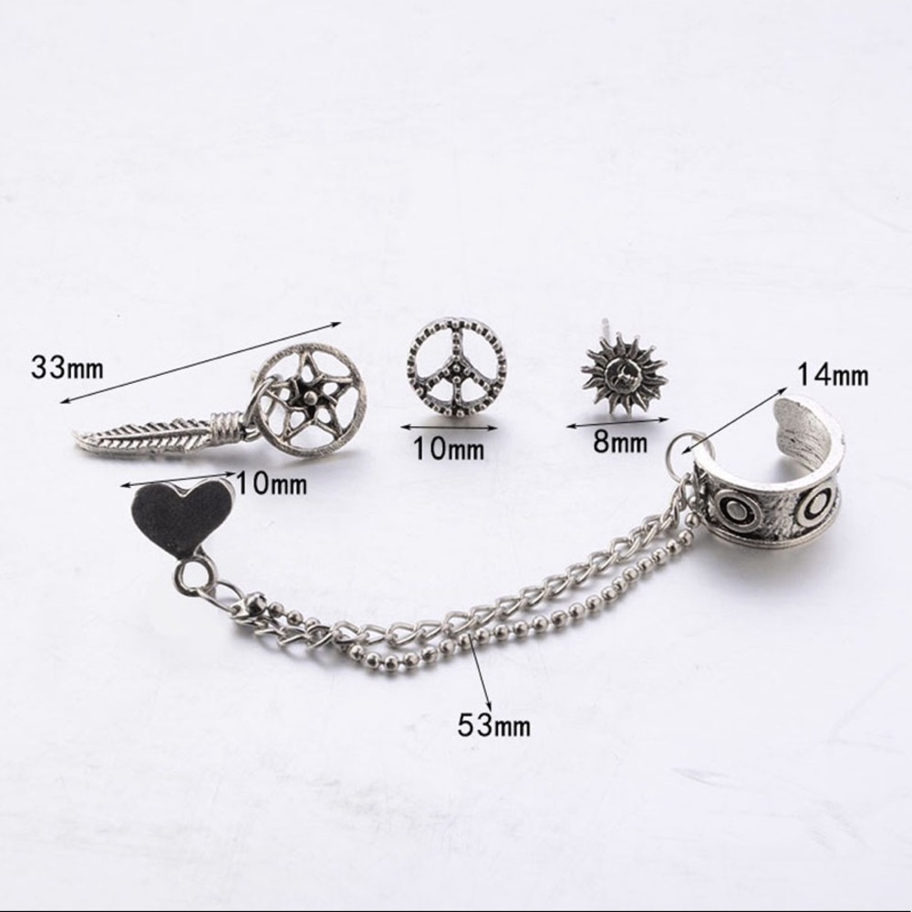 Ear Cuff & Stud Earring Set - Picture 2 of 4